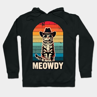 Cat Cowboy Cowgirl Country Western Meowdy Funny Cat Hoodie